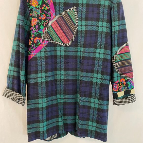SOLD Canvasbacks Lutton & Horsefield Mixed Media Plaid Blazer NWOT - Picture 11 of 15